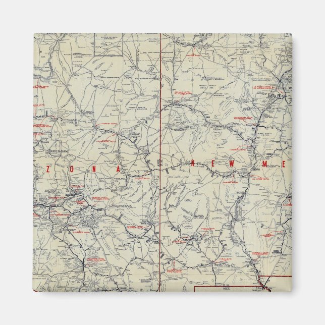 Rand McNally Offiziell 1925 Auto Trails Magnet (Vorne)