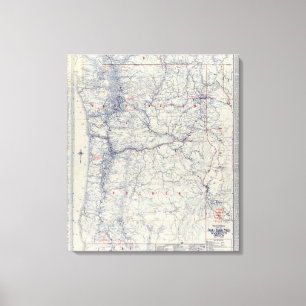 Rand McNally offizielles Auto 1925 schleppt Karte Leinwanddruck