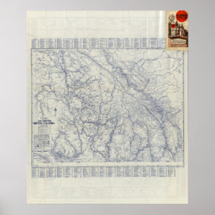 Rand McNally offizielles Auto 1925 schleppt Karte Poster