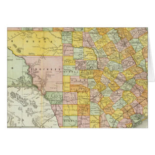 Rand McNally Railroad und Landkreis Map of Texas