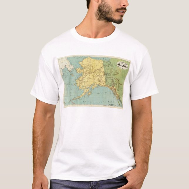 Rand McNallys Karte von Alaska T-Shirt (Vorderseite)