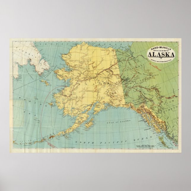 Rand McNally's Map Of Alaska Poster (Vorne)