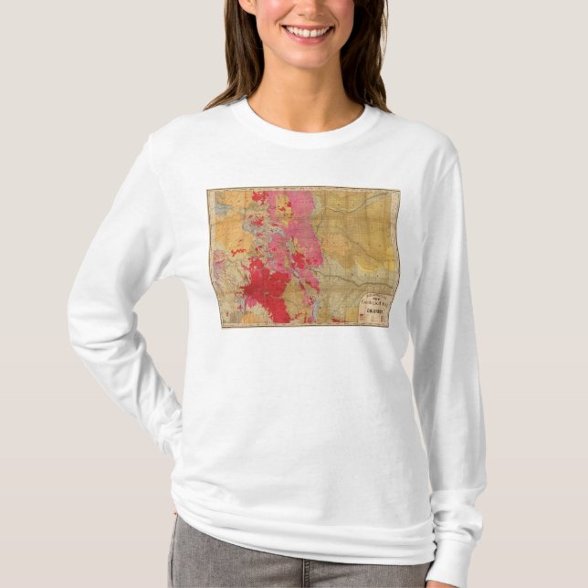Rand McNallys neue geologische Karte T-Shirt (Vorderseite)