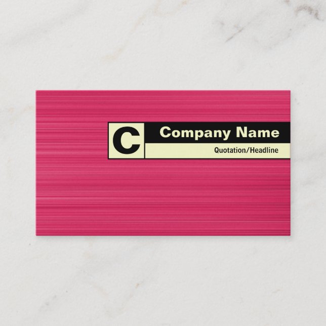 Rand-Monogramm - gebürsteter Crimson Visitenkarte (Vorderseite)