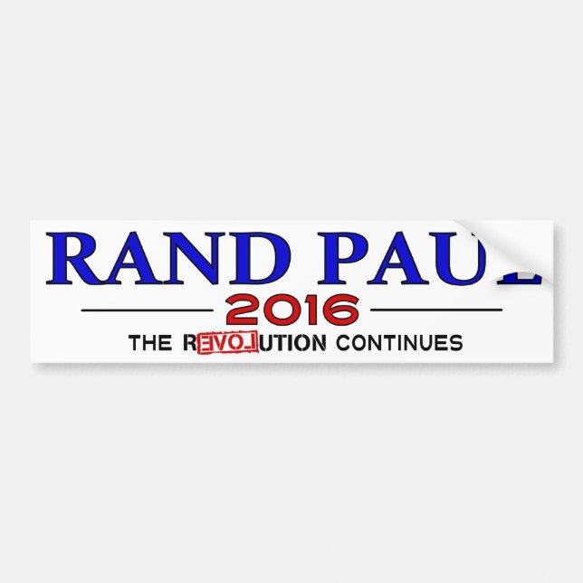 Rand Paul 2016 Autoaufkleber (Vorne)