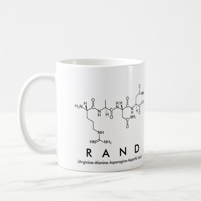 Rand-Peptidname-Tasse Kaffeetasse (Links)