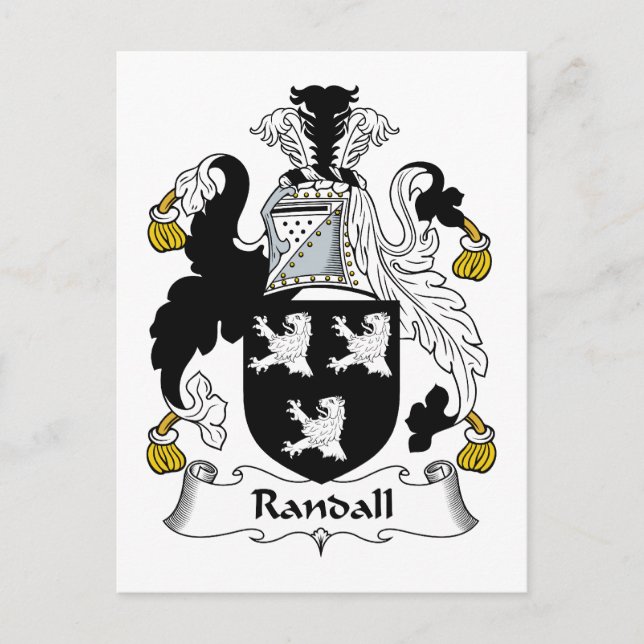 Randall Familienwappen Postkarte (Vorderseite)