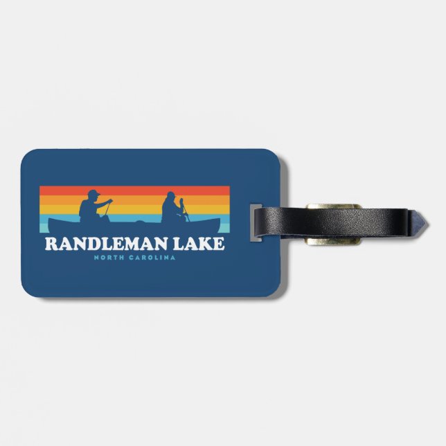 Randleman Lake North Carolina Canoe Gepäckanhänger (Rückseite horizontal)