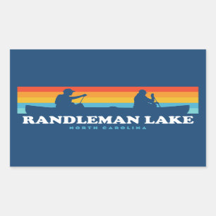 Randleman Lake North Carolina Canoe Rechteckiger Aufkleber