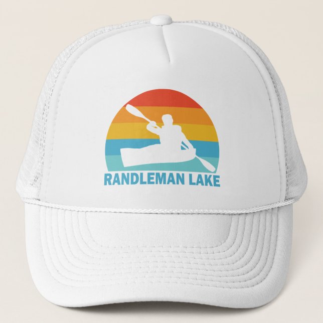 Randleman Lake North Carolina Kayak Truckerkappe (Vorderseite)