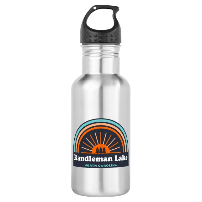 Randleman Lake North Carolina Rainbow Edelstahlflasche (Vorderseite)