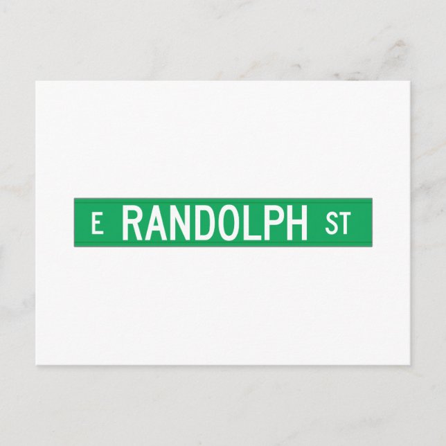 Randolph Street, Chicago, IL Street Sign Postkarte (Vorderseite)