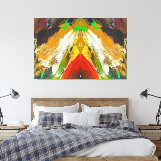 Random Abstract Brushstroke Composition by Lukian Leinwanddruck (Insitu (Schlafzimmer))