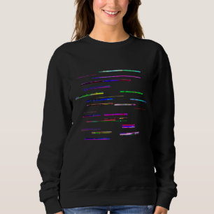 Random Abstrakt Glitch Muster Collage Sweatshirt