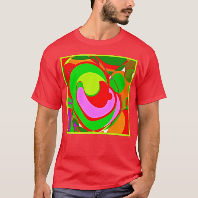 Random Abstrakt Pattern T-Shirt (Vorderseite)