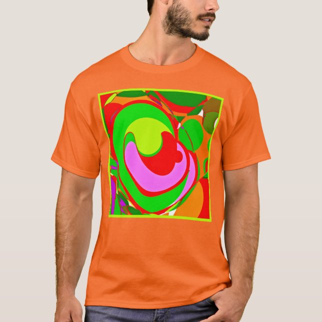 Random Abstrakt Pattern T-Shirt (Vorderseite)