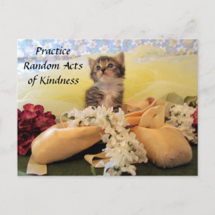 Random Act of Kindess Postcard - Ballerina Cat Postkarte
