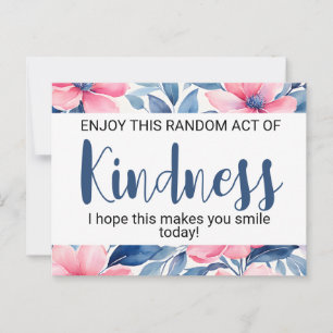 Random Act of Kindness" Motivierend Postkarte