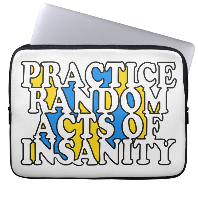 Random Acts of Insanity individuelle Laptop-Ärmel Laptopschutzhülle (Vorderseite)