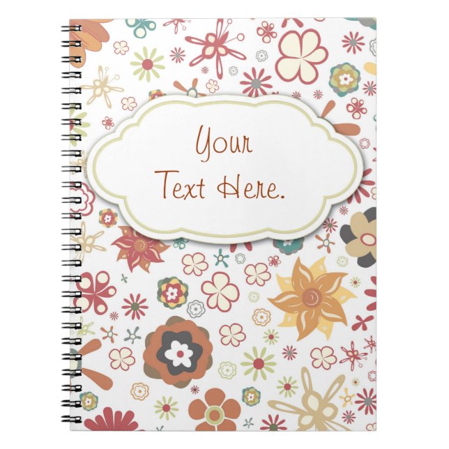 Random Fun Flower Garden Notebook Notizblock (Vorderseite)