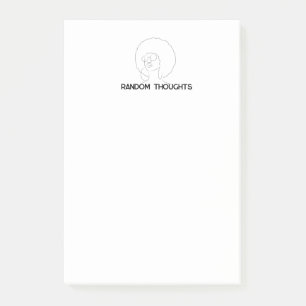 Random Gedanken Afro Post-it Klebezettel