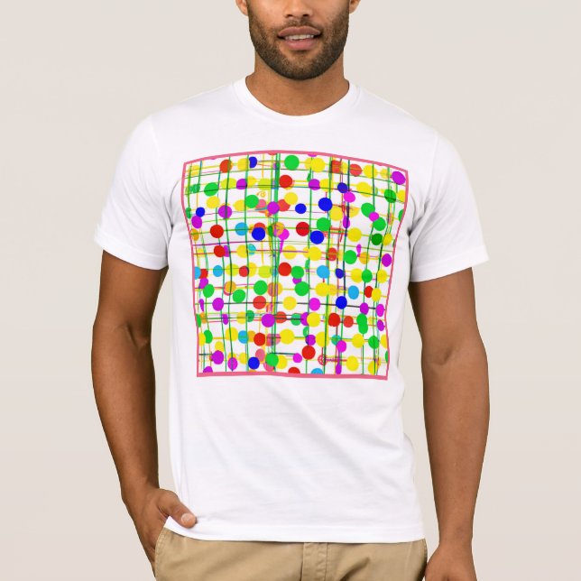 Random Geometric Muster T-Shirt (Vorderseite)