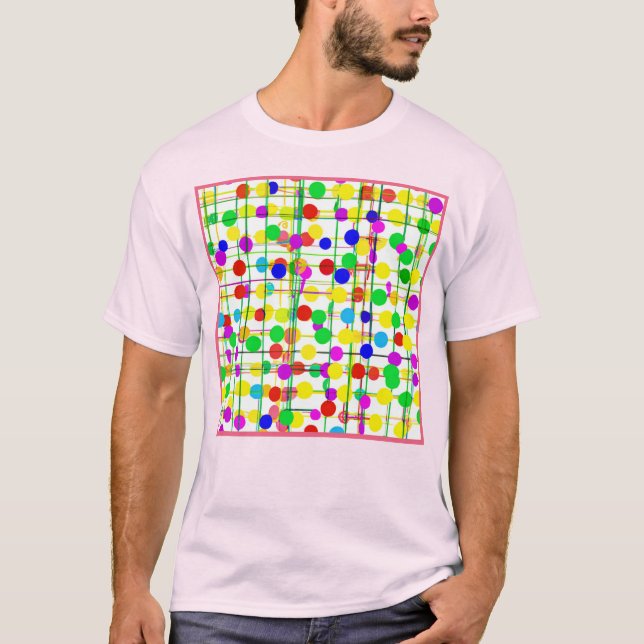 Random Geometric Muster T-Shirt (Vorderseite)
