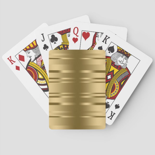 Random Gold Streifen Muster Totbeutel Spielkarten (Rückseite)
