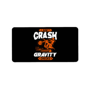 Random Gravity Karos - Motocross & Dirt Bike Adressaufkleber