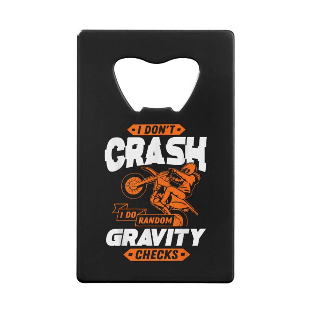 Random Gravity Karos - Motocross & Dirt Bike Geldbeutel Flaschenöffner (Vorderseite)