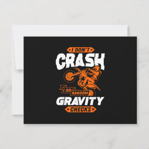 Random Gravity Karos - Motocross & Dirt Bike RSVP Karte