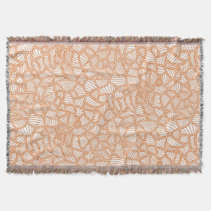 Random Leaf Mosaic Dark Orange Decke