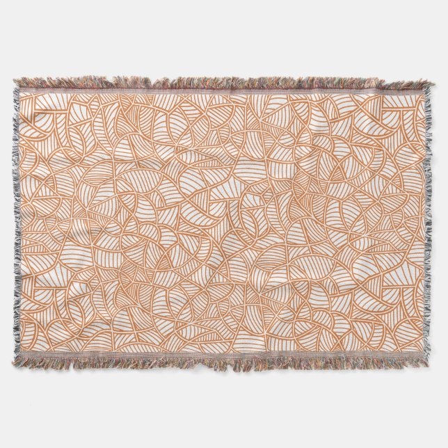 Random Leaf Mosaic Dark Orange Decke (Vorderseite)