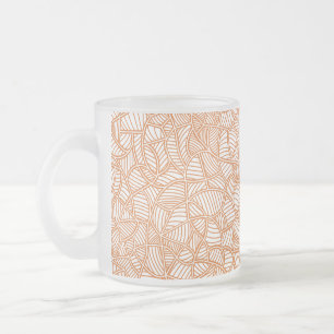 Random Leaf Mosaic Dark Orange Mattglastasse