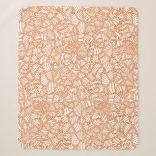 Random Leaf Mosaic Dark Orange Sherpadecke