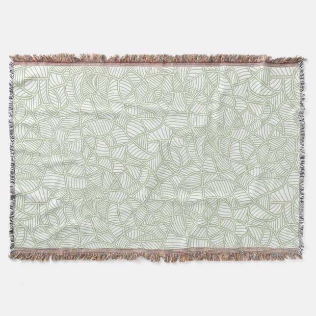 Random Leaf Mosaic Pale Green Decke (Vorderseite)