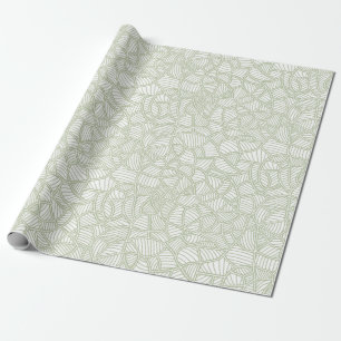 Random Leaf Mosaic Pale Green Geschenkpapier