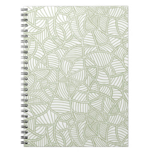 Random Leaf Mosaic Pale Green Notizblock