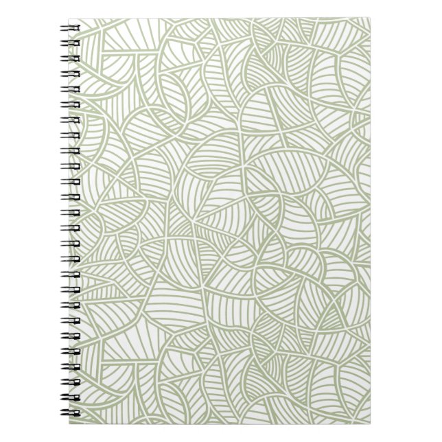 Random Leaf Mosaic Pale Green Notizblock (Vorderseite)