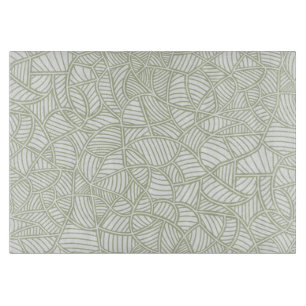 Random Leaf Mosaic Pale Green Schneidebrett