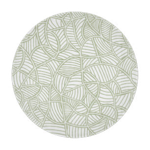 Random Leaf Mosaic Pale Green Schneidebrett
