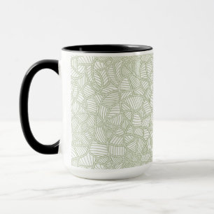 Random Leaf Mosaic Pale Green Tasse