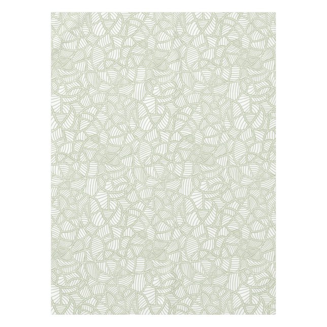 Random Leaf Mosaic Pale Green Tischdecke (Vorderseite)