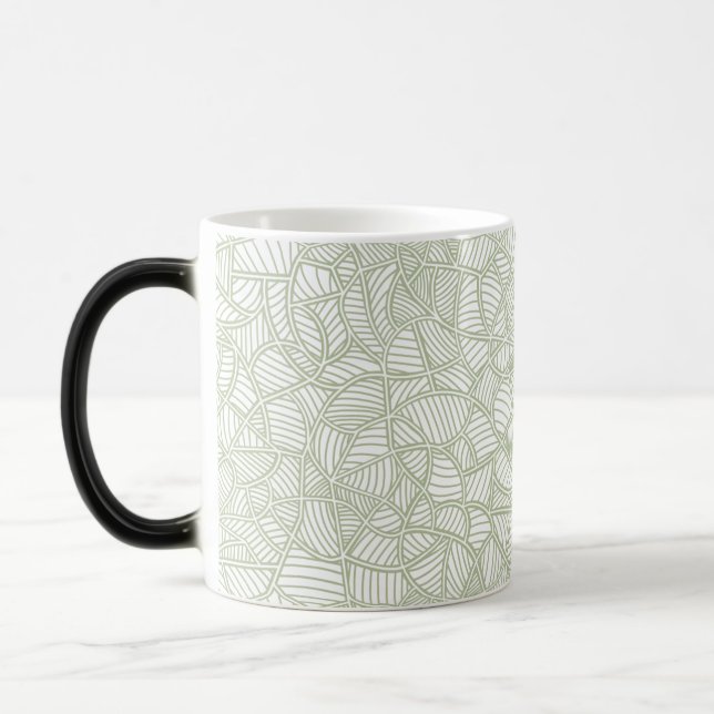 Random Leaf Mosaic Pale Green Verwandlungstasse (Links)