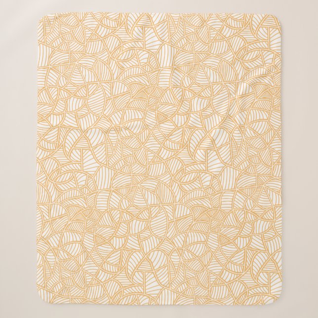 Random Leaf Mosaic Pale Orange Sherpadecke (Vorderseite)