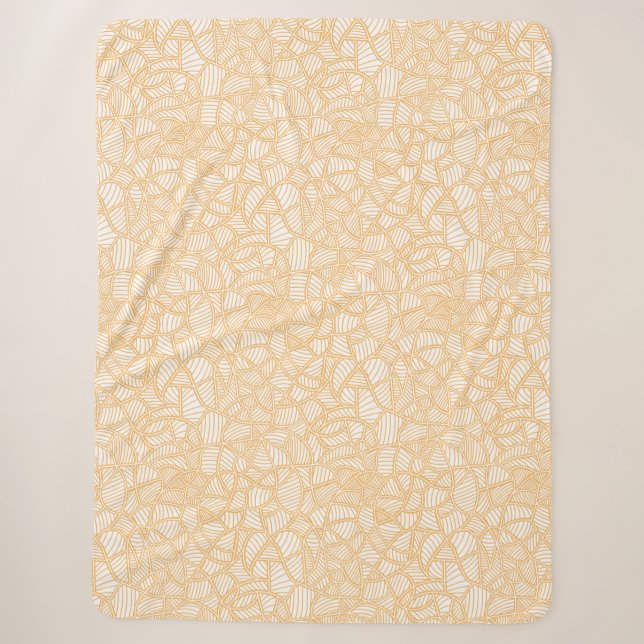Random Leaf Mosaic Pale Orange Sherpadecke (Vorderseite)