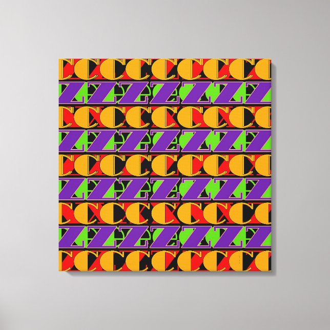 Random Letters Leinwanddruck (Vorderseite)