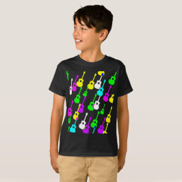 Random Multicolor Guitar Shapes Musician Shirt