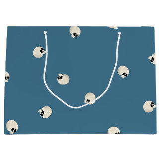 Random Niedlich Kawaii Skull Dots blass blau Große Geschenktüte