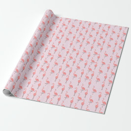 Random Pink Flamingo Bird Muster Geschenkpapier